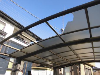 埼玉県熊谷市修理工事・カーポート屋根